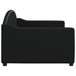 vidaXL Lit de repos sans matelas noir 90x200 cm tissu