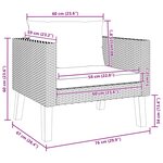 vidaXL Canapé simple de jardin avec coussins Résine tressée Beige
