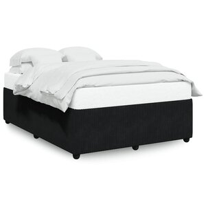 vidaXL Cadre de lit sans matelas noir 140x200 cm velours