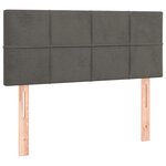 vidaXL Sommier à lattes de lit avec matelas Gris foncé 100x200 cm