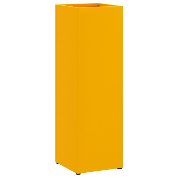 vidaXL Porte-parapluies Jaune moutarde Métal Standard Porte-parapluies