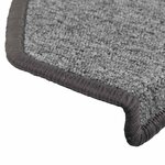 vidaXL Tapis d'escalier 30 pièces 65 x 24 x 4 cm Gris foncé Demi-rond Grand