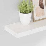 vidaXL Étagère murale flottante 2 Pièces Blanc brillant 60x23 5x3 8cm MDF