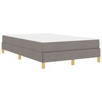 vidaXL Lit à ressorts avec matelas Taupe 120 x 200 cm tissu