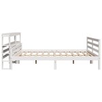 vidaXL Cadre de lit et tête de lit blanc 200x200 cm bois de pin massif