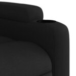 vidaXL Fauteuil inclinable en tissu noir