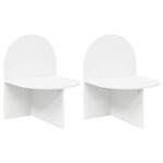 vidaXL Table de chevet 2 pc Blanc 48 x 49 x 65 cm Bois d’ingénierie