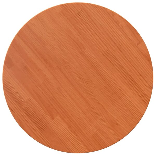 vidaXL Dessus de table rond cire marron Ø70x2 5 cm bois de pin massif
