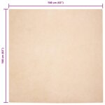 vidaXL Tapis en Fourrure Synthétique de Lapin Beige 160 x 160 cm