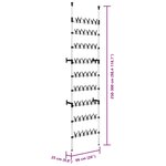 vidaXL Étagère à chaussures télescopique avec barres Aluminium