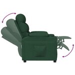 vidaXL Fauteuil inclinable Vert foncé Tissu
