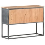vidaXL Buffet Gris 100x30x70 cm Bois d'acacia massif