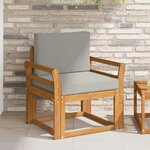 vidaXL Canapé d’extérieur Bois d'acacia massif et polyester