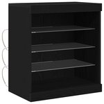 vidaXL Buffet Chêne noir 60.5 x 37 x 67 cm Bois d'ingénierie