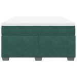 vidaXL Sommier à lattes de lit et matelas Vert foncé 140x200cm Velours