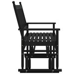vidaXL Banc balancelle noir 118x70x104 5 cm bois massif de peuplier