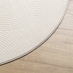 vidaXL Tapis IZA poils courts style scandinave crème Ø 100 cm