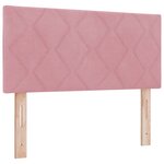 vidaXL Lit à ressort LED avec matelas Rose 100 x 200 cm Velours