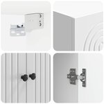vidaXL Armoire Murale Blanc brillant 66 x 34 5 x 90 cm