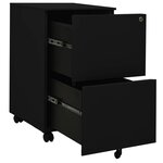 vidaXL Classeur mobile Noir 39x45x67 cm Acier