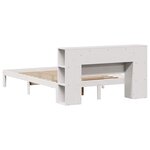 vidaXL Lit bibliothèque sans matelas blanc 135x190 cm bois pin massif