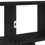 vidaXL Étagère cube murale 12 compartiments noir bois d'ingénierie