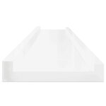 vidaXL Étagères murales 4 Pièces Blanc brillant 100x9x3 cm