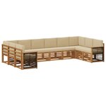 vidaXL Ensemble de canapés d'extérieur 7 pc Naturel