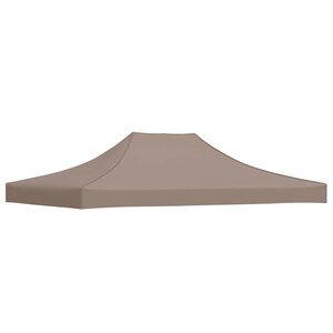 vidaXL Toit de tente de réception 4 5x3 m Taupe 270 g/m²