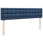 VidaXL Cadre de lit ottoman avec matelas bleu 200x200 cm tissu