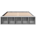 vidaXL Cadre de lit sonoma gris 135x190 cm bois d'ingénierie