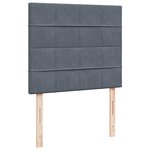vidaXL Sommier à lattes de lit et matelas Gris foncé 120x200cm Velours