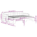 vidaXL Lit de jour avec lit gigogne et matelas rose 80x200 cm velours