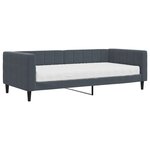 vidaXL Lit de jour avec matelas gris foncé 90x200 cm velours