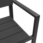 Banc de jardin vidaXL en acier et WPC noir
