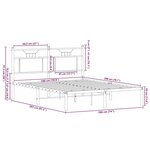 vidaXL Cadre de lit en métal sans matelas chêne sonoma 180x200 cm