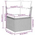 vidaXL Salon de jardin avec coussins 5 Pièces marron résine tressée