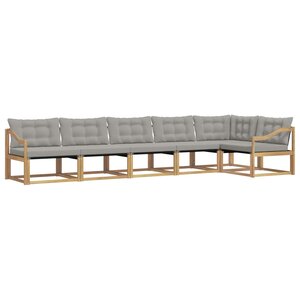 vidaXL Ensemble de canapés d'extérieur 6 Pièces Blanc et gris clair