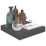 vidaXL Étagère murale flottante 2 Pièces Gris brillant 23x23 5x3 8 cm MDF