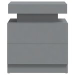 vidaXL Table de chevet Gris 45x35x52 cm Bois d'ingénierie