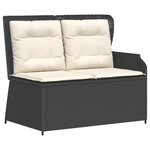 vidaXL Salon de jardin 6 Pièces avec coussins Noir Résine tressée