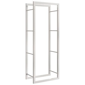 vidaXL Portant de bois de chauffage 50x28x132 cm acier inoxydable