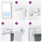 vidaXL Store enrouleur occultant blanc cassé 90x175cm largeur du tissu