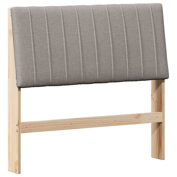 vidaXL Tête de lit capitonnée Taupe 100 cm Pin massif