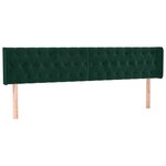 vidaXL Tête de lit à LED Vert foncé 183x16x78/88 cm Velours