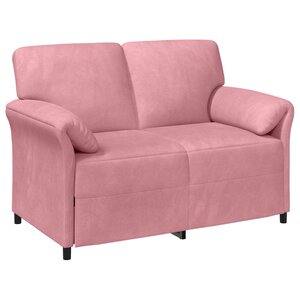vidaXL Sofa 2 places Rose 138 x 83 x 95 cm Velours