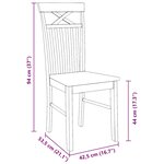 vidaXL Chaises à manger 2 Pièces blanc bois massif caoutchouc