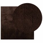 vidaXL Tapis doux à poils moyens et lavable HUARTE Marron 120 x 120 cm