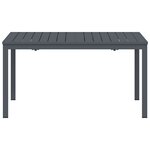 vidaXL Table d'Extension Anthracite 180 x 80 x 76 cm Acier