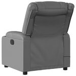 vidaXL Fauteuil de massage inclinable électrique gris similicuir